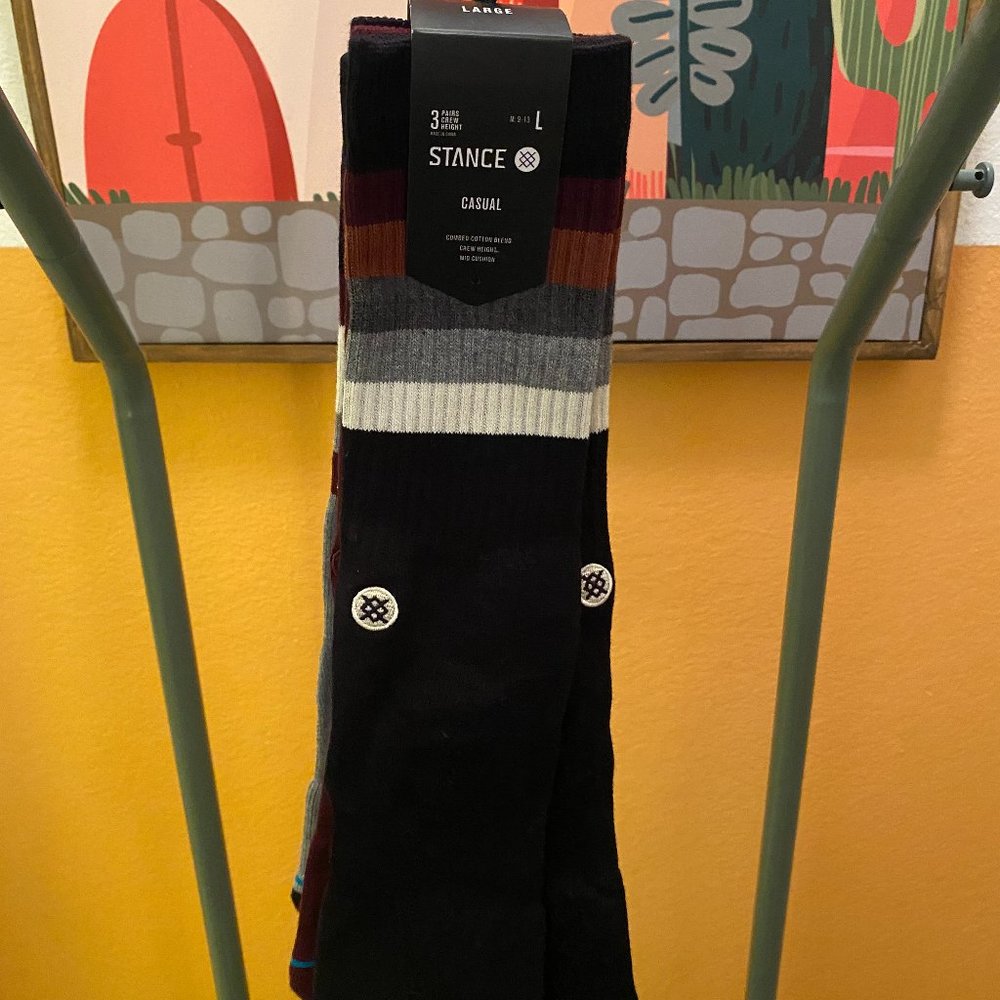 Stance 3 Pairs casual socks crew height